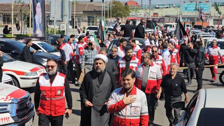 حضور امدادگران در اربعین رهبر شهید تجلی وفاداری به سیره شهداست