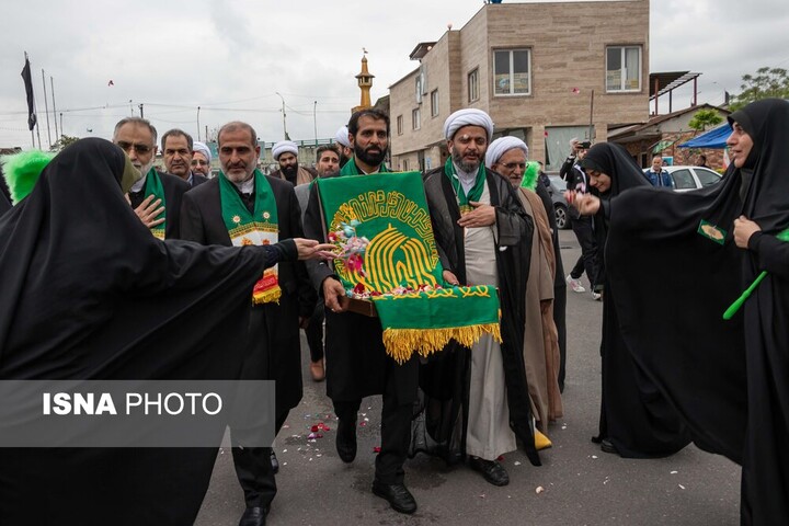 کاروان خدام حرم مطهر رضوی وارد گیلان شد