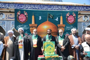 استقبال مرزنشینان آستارا از خادمان حرم رضوی در دهه کرامت