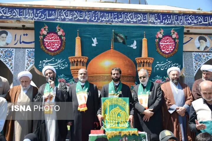 استقبال مرزنشینان آستارا از خادمان حرم رضوی در دهه کرامت