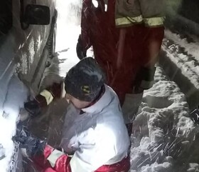 نجات ۲ نفر گرفتار در برف در ارتفاعات کردکوی
