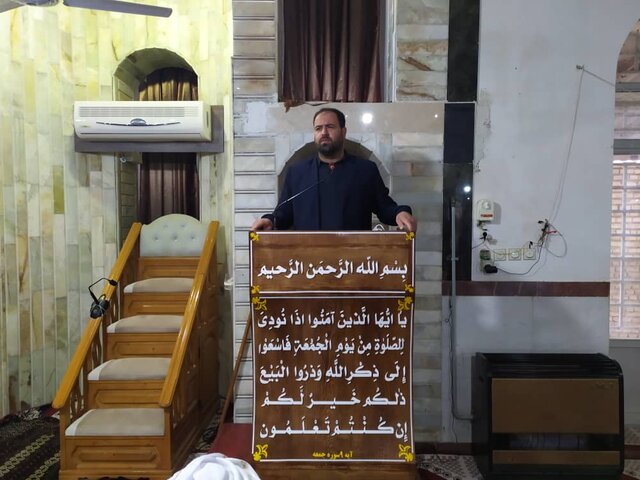 میز خدمت ادارات کلاله در مصلی نماز جمعه اهل سنت+ کلاله