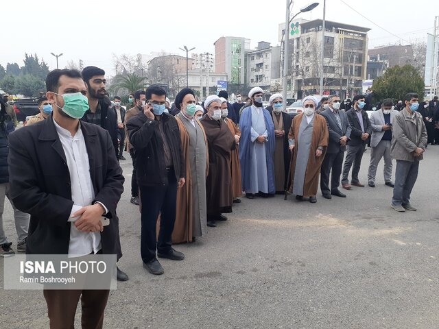 تجمع دانشجویان معترض گلستان به هتک حرمت در جشنواره فجر + عکس