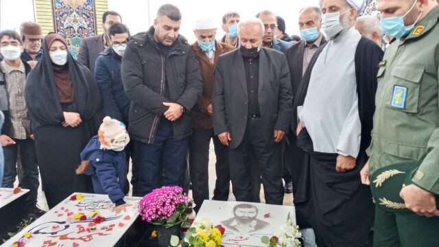 سنگ مزار شهید «فیضالله غضنفری» تعویض شد/ شهید گمنامی که پس از 36 سال نامدار شد