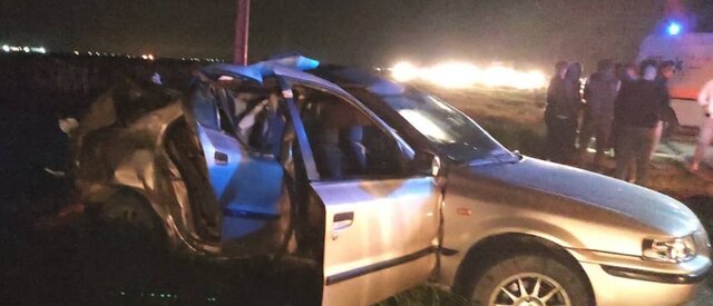 امدادرسانی به مجروحان تصادف تریلی با سمند در گنبدکاووس