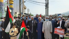 گزارش تصویری/ غریو عملی مرگ بر اسرائیل مردم «گالیگش» در روز قدس