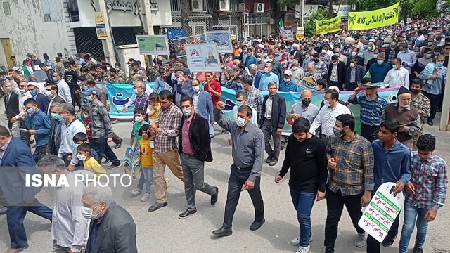 حضور باشکوه مردم شیعه و سنی «کلاله» در راهپیمایی روز جهانی قدس