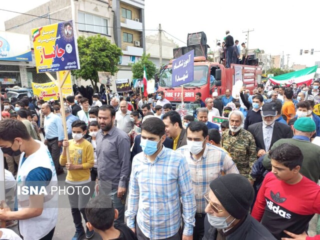 گزارش تصویری/ جلوه انزجار مردم «آزادشهر» از رژیم جعلی صهیونیستی