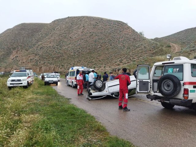 ۹ فوتی و مصدوم در اثر واژگونی تیبا در گنبدکاووس