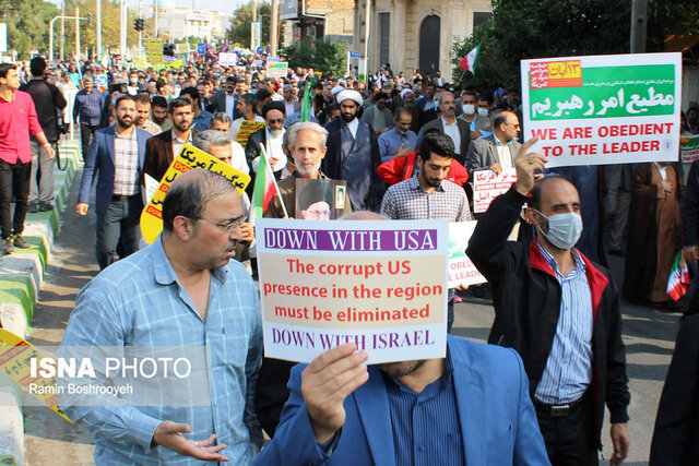 حماسه حضور مردم دارالمومنین گرگان در یومالله ۱۳ آبان