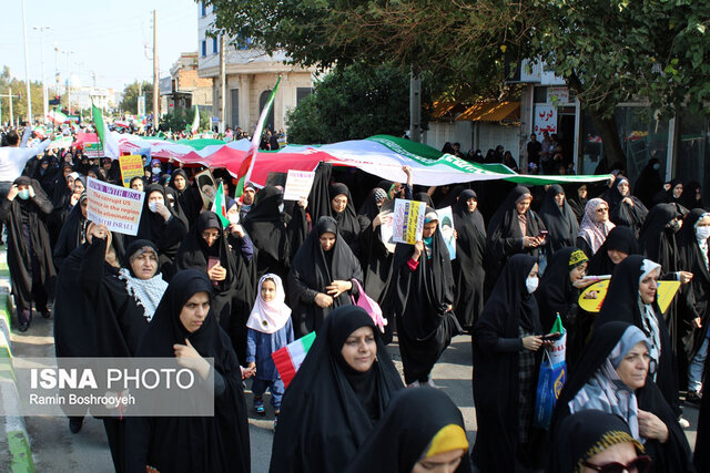 حماسه حضور مردم دارالمومنین گرگان در یومالله ۱۳ آبان