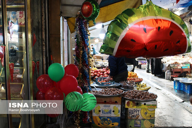 تصاویری از رونق بازار شب یلدا گرگان