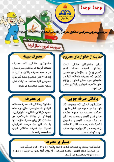 مصرف گاز کدام مشترک گلستانی رایگان است/ چگونگی محاسبه جرایم مشترکان پرمصرف