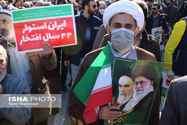 راهپیمایی ۲۲ بهمن گرگان از لنز دوربین ایسنا