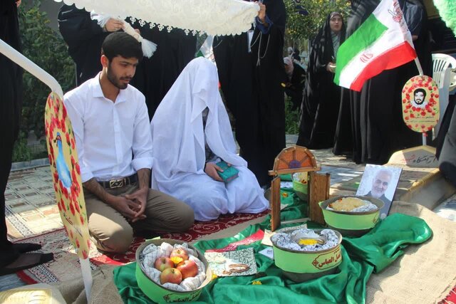 آغاز زندگی مشترک زوج دانشجوی گلستانی در جوار شهدای هویزه