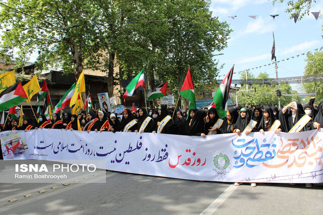 راهپیمایی روز قدس در گرگان از لنز دوربین ایسنا