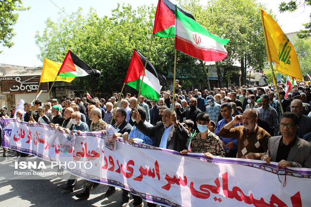 راهپیمایی روز قدس در گرگان از لنز دوربین ایسنا