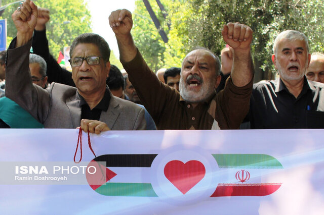 راهپیمایی روز قدس در گرگان از لنز دوربین ایسنا