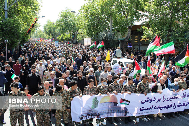 راهپیمایی روز قدس در گرگان از لنز دوربین ایسنا