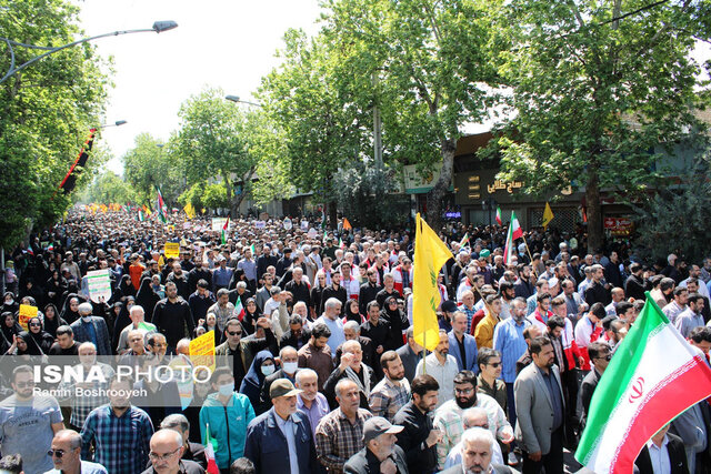 راهپیمایی روز قدس در گرگان از لنز دوربین ایسنا