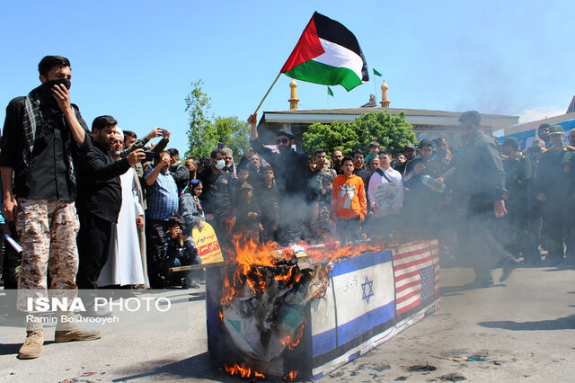 راهپیمایی روز قدس در گرگان از لنز دوربین ایسنا