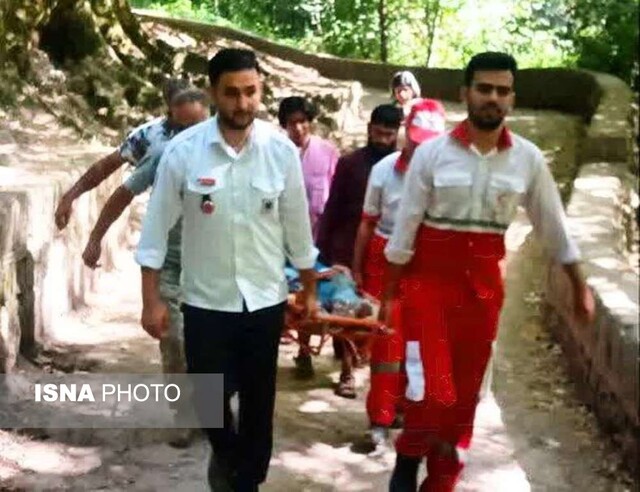 سقوط ۲ بانو از آبشار "شیرآباد" خانببین