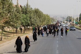 پیاده‌روی دلدادگان اربعین حسینی جاده آق قلا – گرگان