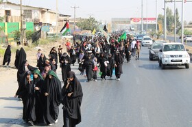 پیاده‌روی دلدادگان اربعین حسینی جاده آق قلا – گرگان