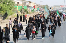 پیاده‌روی دلدادگان اربعین حسینی جاده آق قلا – گرگان