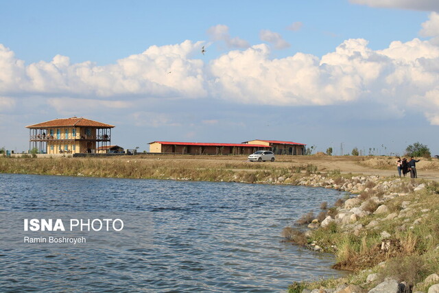 آببندان محمدآباد گرگان در یک روز پاییزی