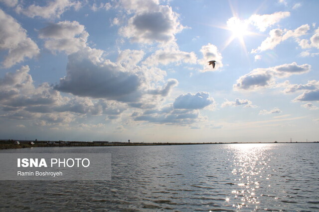 آببندان محمدآباد گرگان در یک روز پاییزی