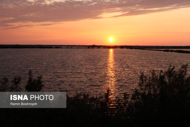 آببندان محمدآباد گرگان در یک روز پاییزی