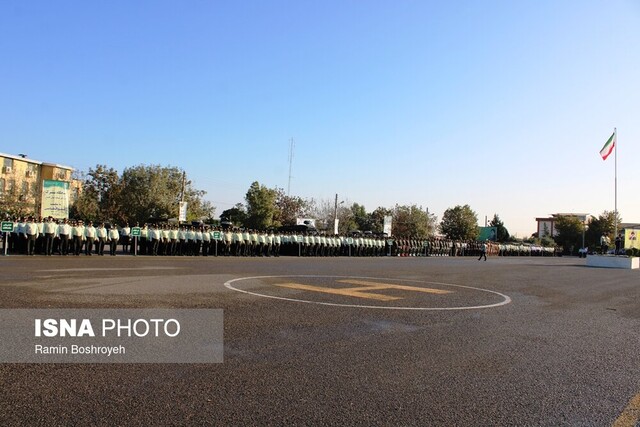 صبحگاه مشترک نیروهای نظامی و انتظامی گلستان