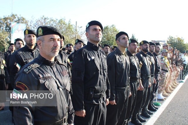 صبحگاه مشترک نیروهای نظامی و انتظامی گلستان