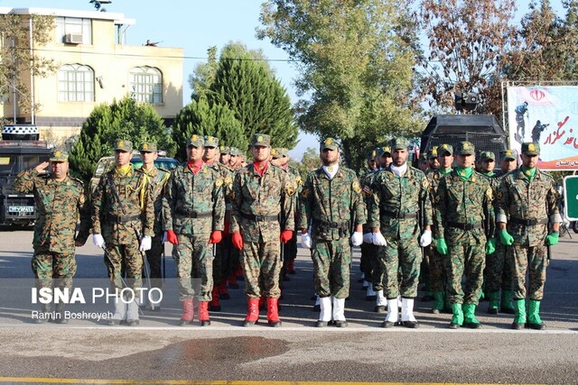 صبحگاه مشترک نیروهای نظامی و انتظامی گلستان