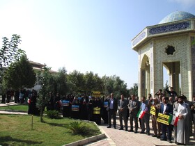 تجمع دانشجویان دانشگاه آزاد اسلامی گرگان در محکومیت جنایات رژیم صهیونیستی