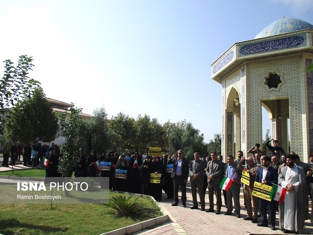 تجمع دانشجویان دانشگاه آزاد اسلامی گرگان در محکومیت جنایات رژیم صهیونیستی تجمع دانشجویان دانشگاه آزاد اسلامی گرگان در محکومیت جنایات رژیم صهیونیستی