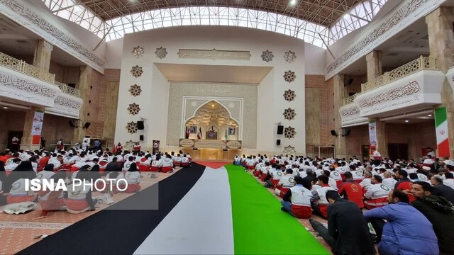 تجمع امدادگران گلستانی برای حمایت از مردم غزه