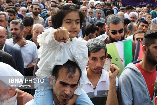 موج خروشان مردم دارالمؤمنین گرگان در راهپیمایی ۱۳ آبان
