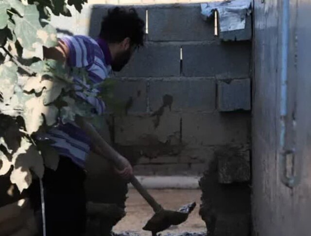 کمکرسانی دانشجویان جهادگر در سیل روستای «عباس‌آباد» گنبدکاووس