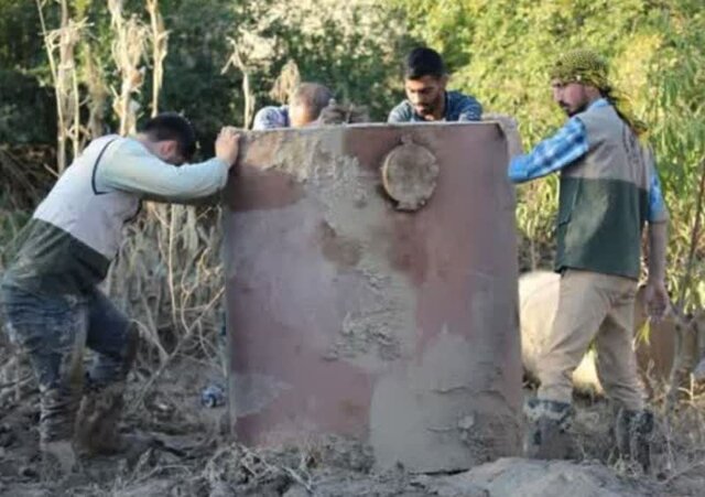 کمکرسانی دانشجویان جهادگر در سیل روستای «عباس‌آباد» گنبدکاووس