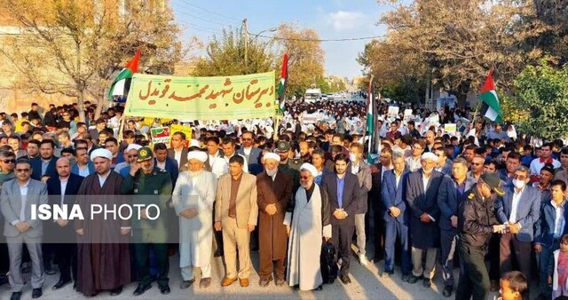 راهپیمایی گلستانیها در حمایت از کودکان و زنان مظلوم غزه