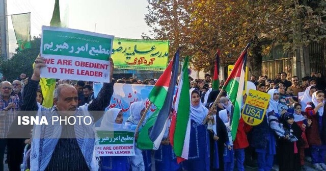 راهپیمایی گلستانیها در حمایت از کودکان و زنان مظلوم غزه
