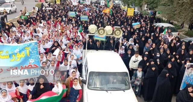 راهپیمایی گلستانیها در حمایت از کودکان و زنان مظلوم غزه