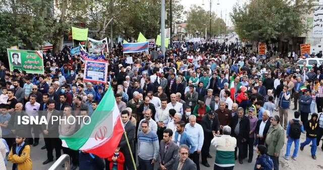 راهپیمایی گلستانیها در حمایت از کودکان و زنان مظلوم غزه