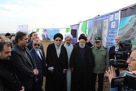 حضور سید ابراهیم رئیسی، رئیس جمهور در جزیره آشوراده در سفر استانی به استان گلستان و افتتاح فاز اول پروژه علاج بخشی و احیای خلیج گرگان