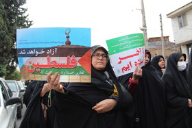 راهپیمایی در حمایت غزه گرگان