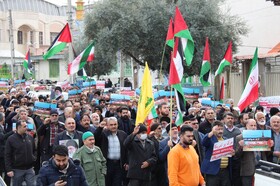 راهپیمایی در حمایت غزه گرگان