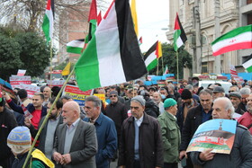 راهپیمایی در حمایت غزه گرگان