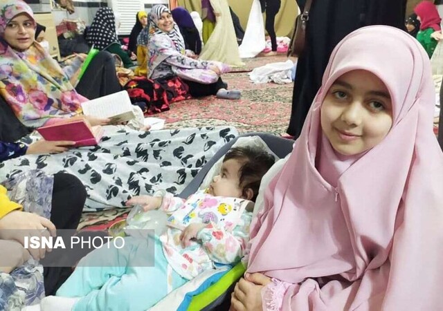 دانشآموزان در آیین اعتکاف - گرگانی